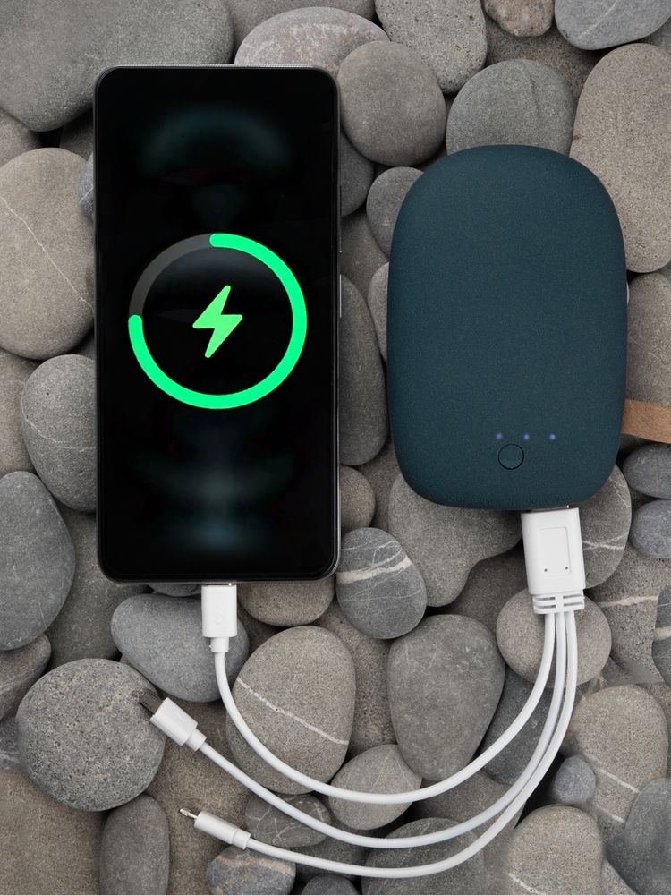 Внешний аккумулятор Pebble 7800 мАч, серо-синий — изображение 8