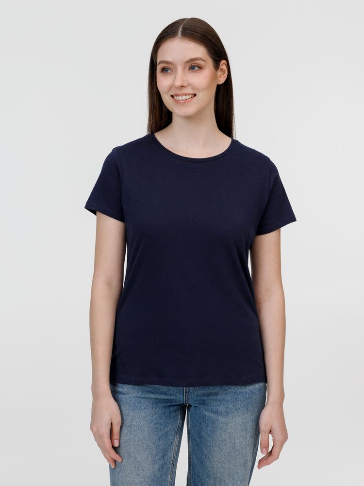 Футболка женская E150, темно-синяя — изображение 3