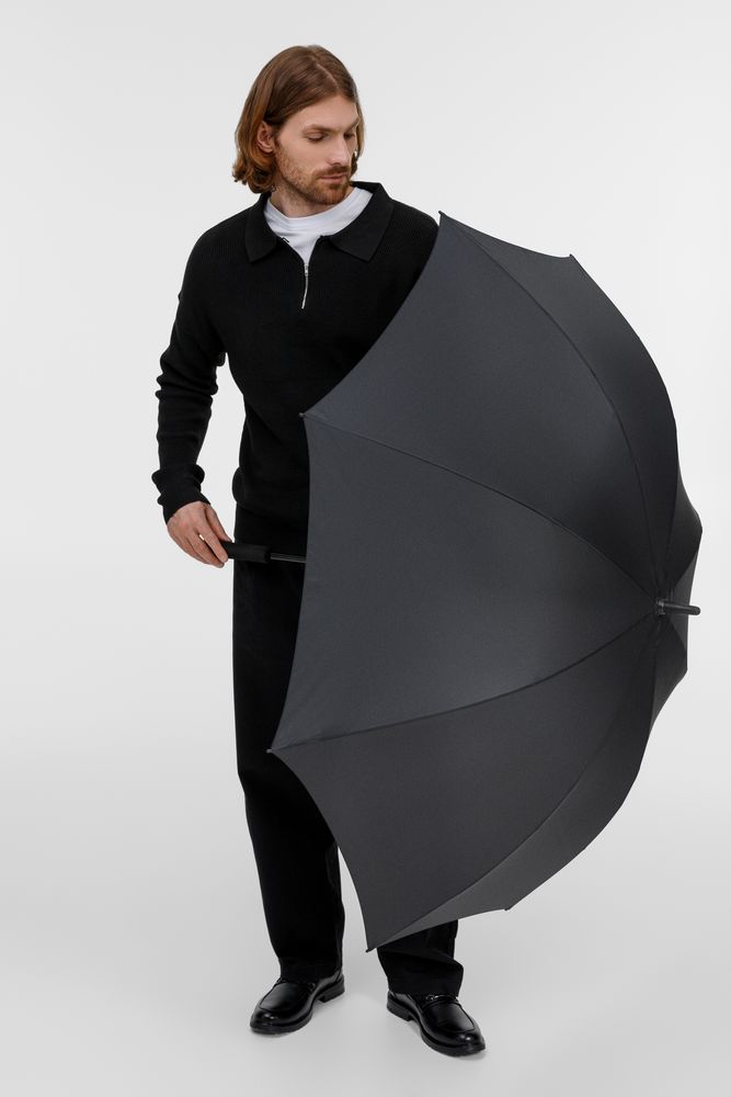 Зонт-трость U.900, черный — изображение 13