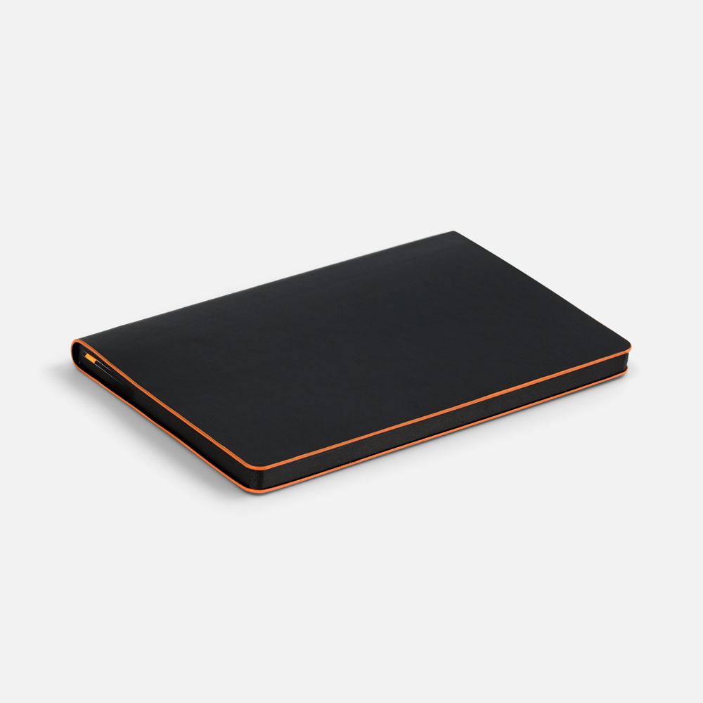 Ежедневник Trait, недатированный, черный с оранжевым — изображение 4