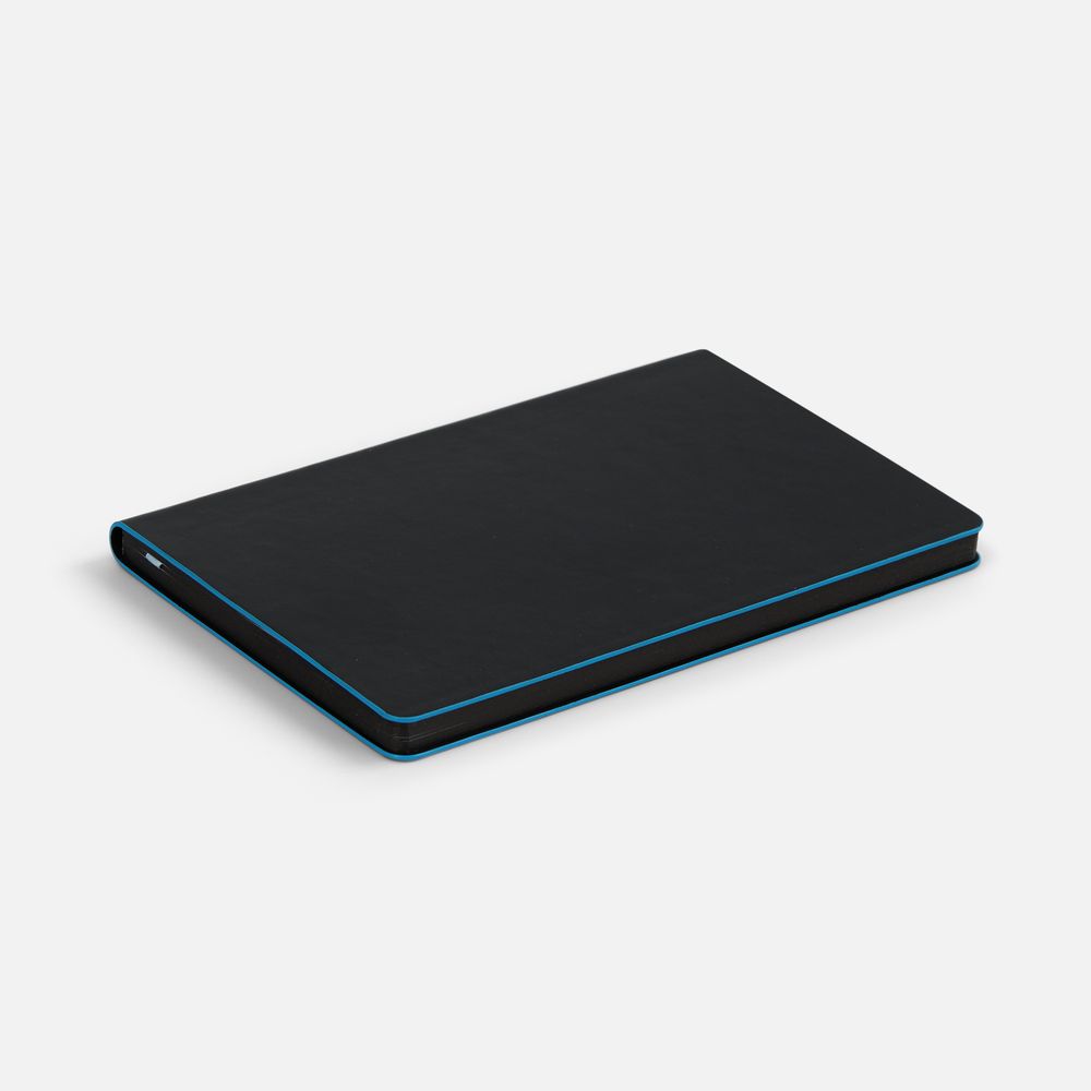 Ежедневник Trait, недатированный, черный с голубым — изображение 4