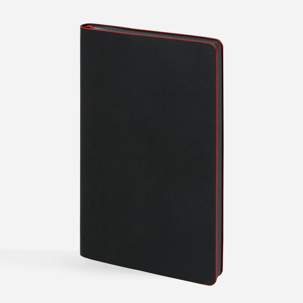 Ежедневник Trait, недатированный, черный с красным