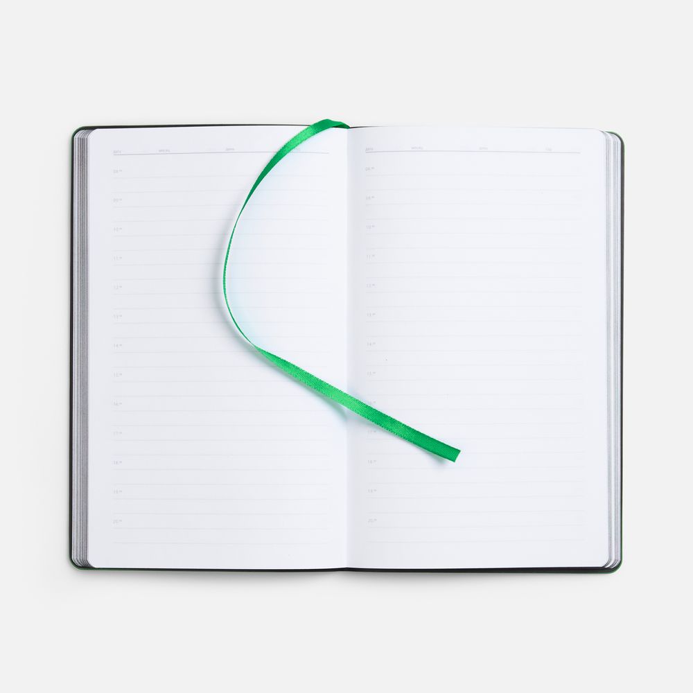 Ежедневник Trait, недатированный, черный с зеленым — изображение 7