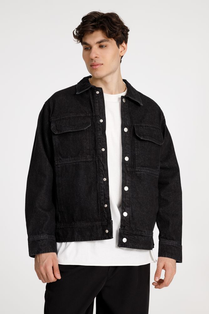 Куртка джинсовая O2, черная — изображение 4