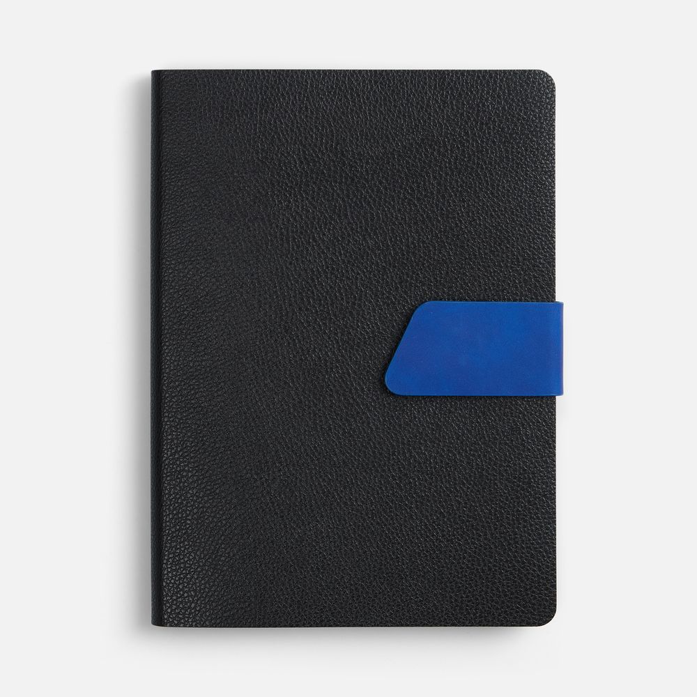 Ежедневник Boom, недатированный, черный с ярко-синий — изображение 3