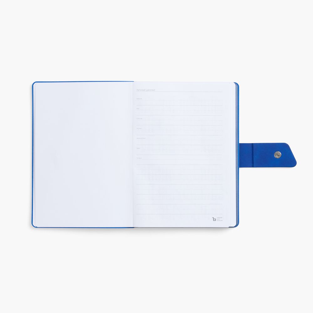 Ежедневник Boom, недатированный, черный с ярко-синий — изображение 8