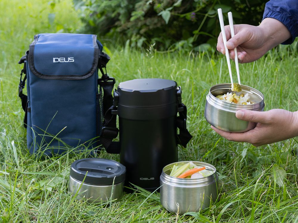 Термос для еды Jiayi в термочехле, черный — изображение 16