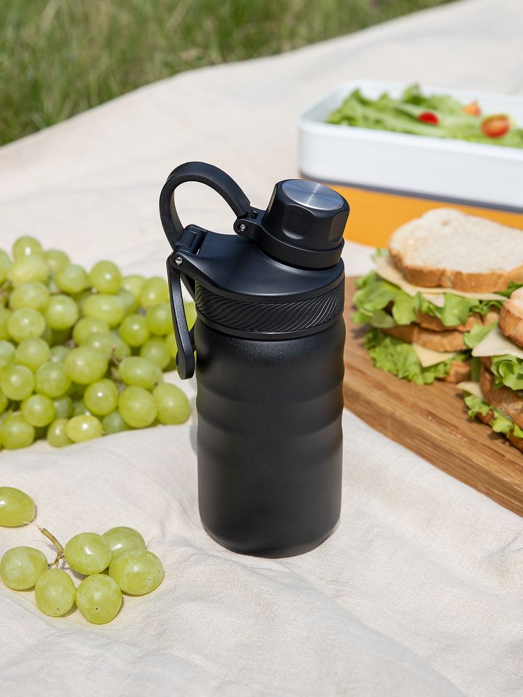 Термобутылка Fujisan 2.0 без логотипа, черная — изображение 13