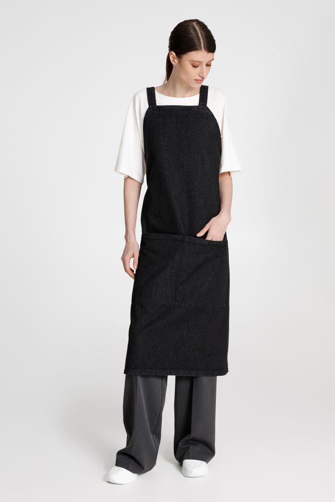 Фартук джинсовый E2, черный — изображение 11