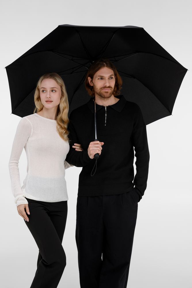 Зонт складной Big Arc, черный — изображение 6