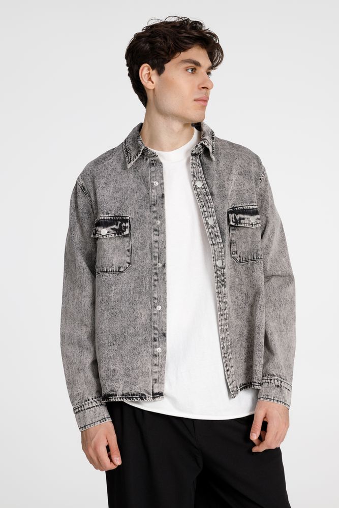 Куртка джинсовая O3, серая — изображение 4