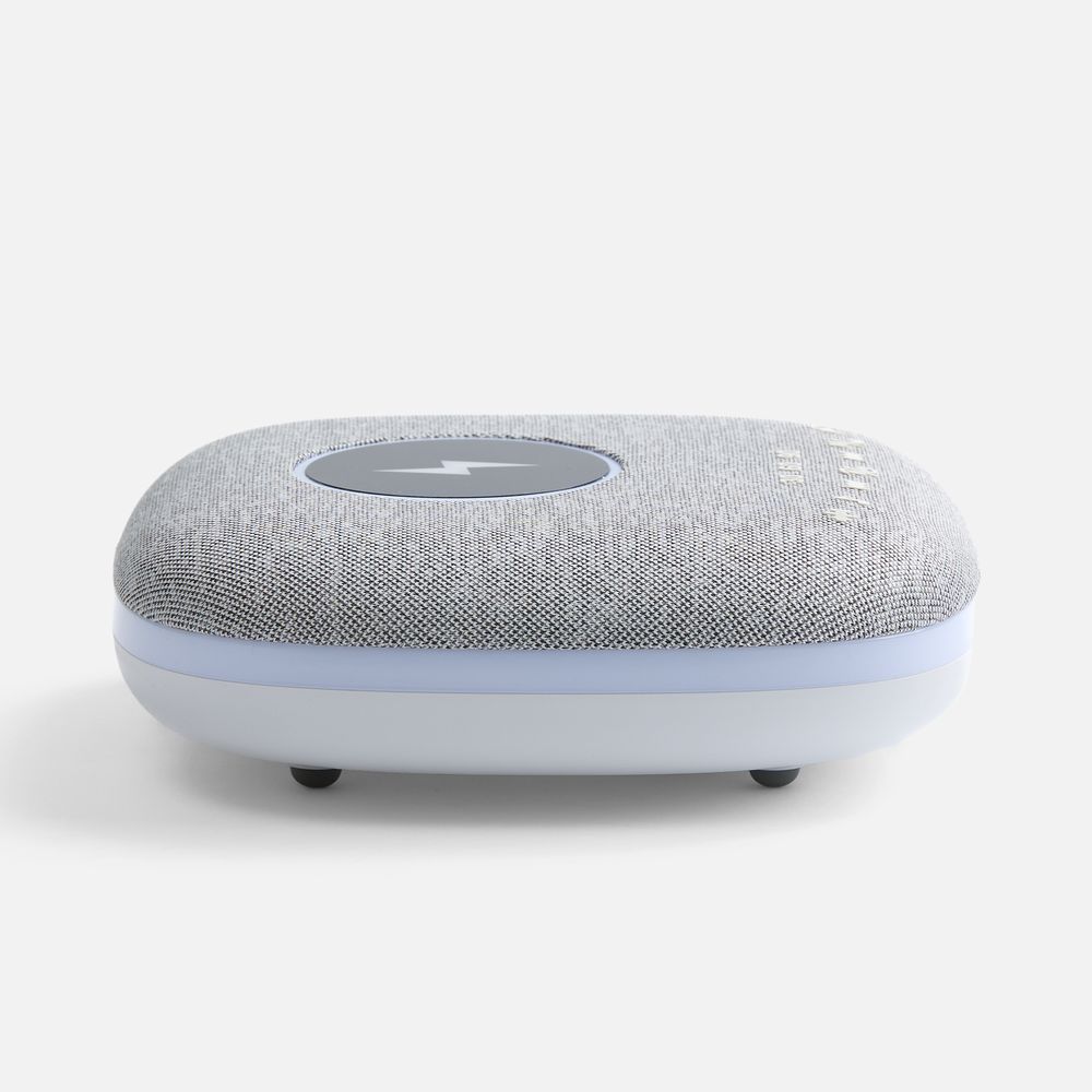 Bluetooth-колонка с беспроводной зарядкой и подсветкой Terrafonic, серая — изображение 4