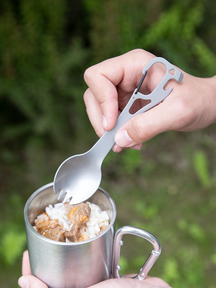 Походный столовый прибор Twin Win, стальной — изображение 8