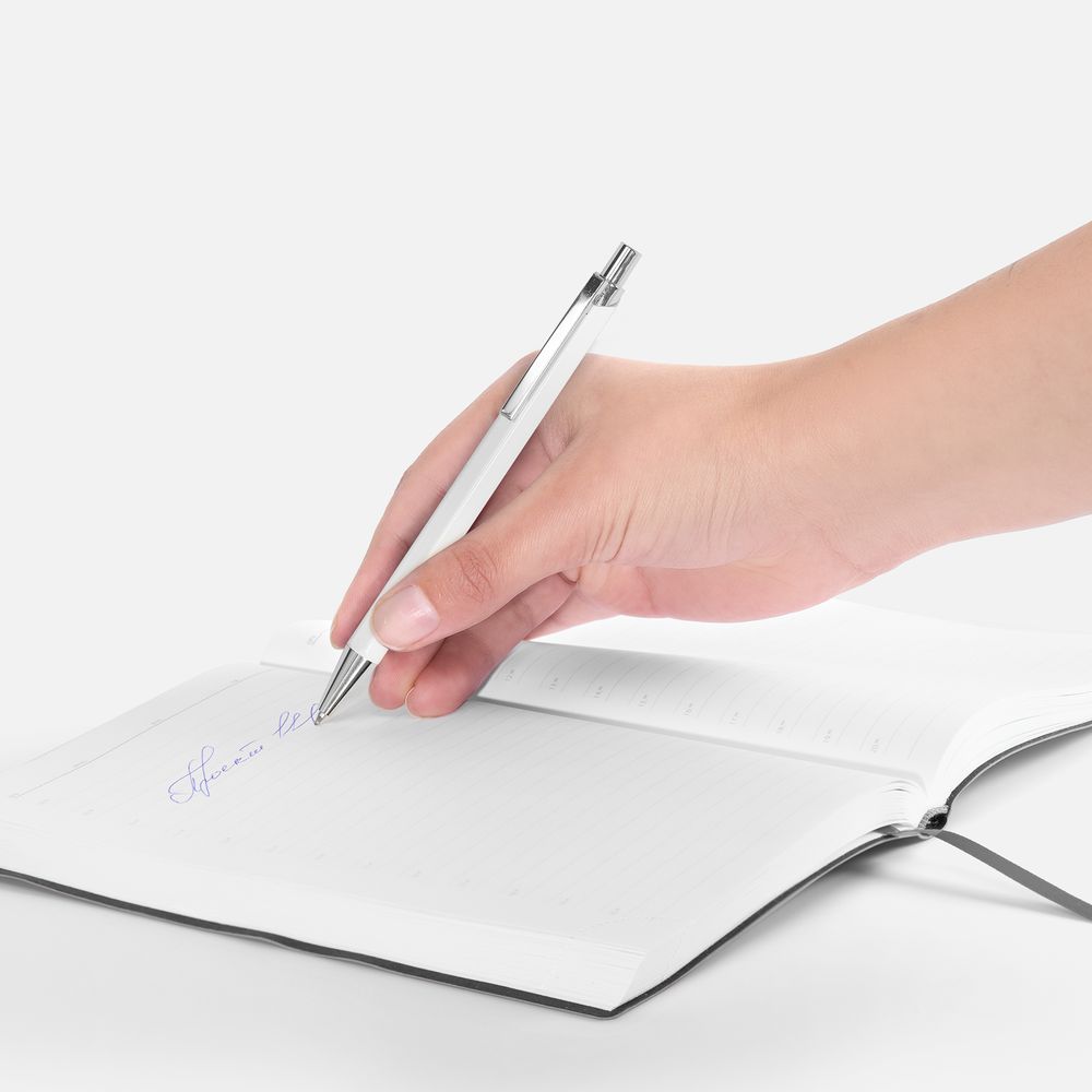 Ручка шариковая Alumno, белая — изображение 5