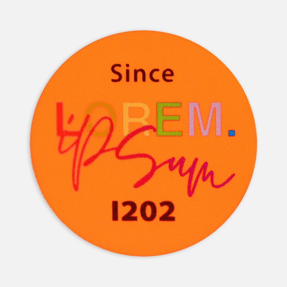 Наклейка тканевая Lunga Round, M, оранжевый неон — изображение 3