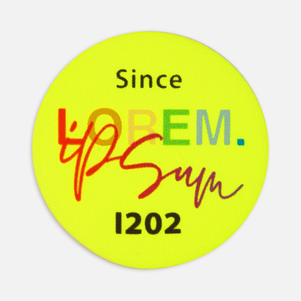 Наклейка тканевая Lunga Round, M, желтый неон — изображение 3