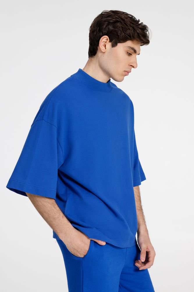 Футболка оверсайз унисекс T9, синяя — изображение 4