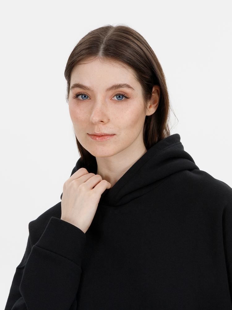 Худи оверсайз унисекс Snuggie, черное — изображение 12