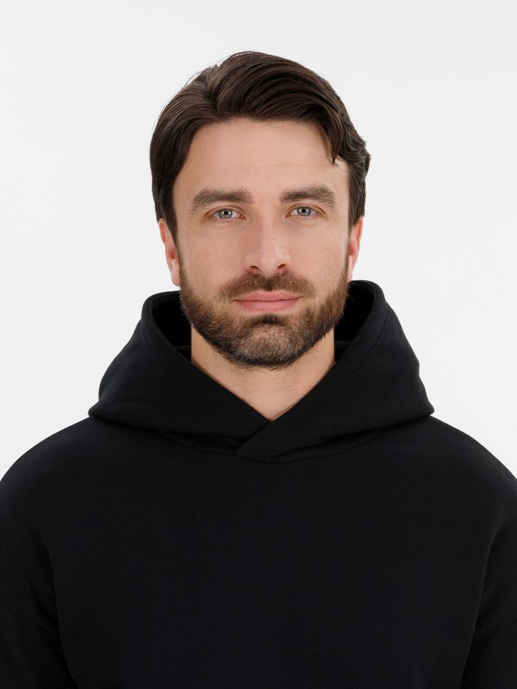 Худи оверсайз унисекс Snuggie, черное — изображение 9