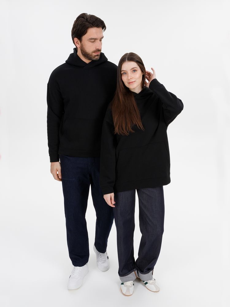 Худи оверсайз унисекс Snuggie, черное — изображение 14