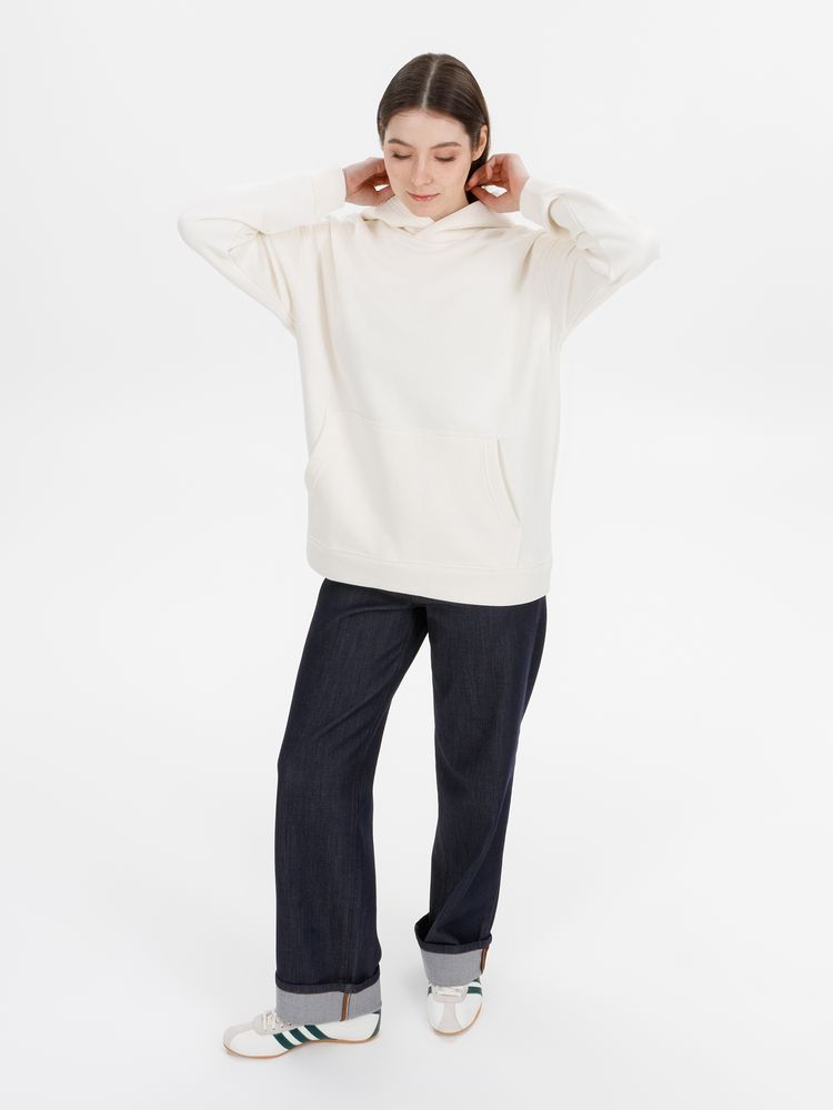 Худи оверсайз унисекс Snuggie, молочно-белое — изображение 10