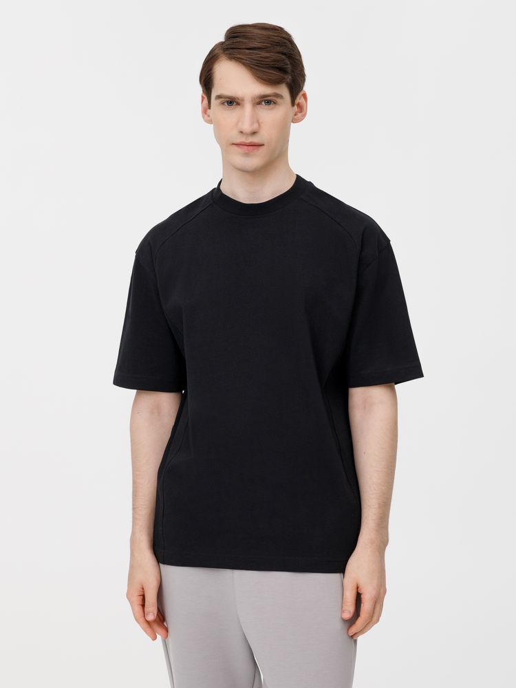 Футболка оверсайз унисекс Sideline, черная — изображение 13