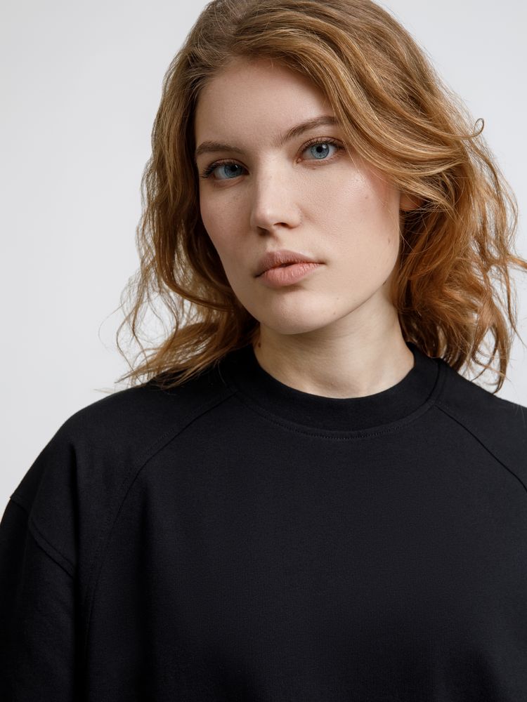 Футболка оверсайз унисекс Sideline, черная — изображение 9