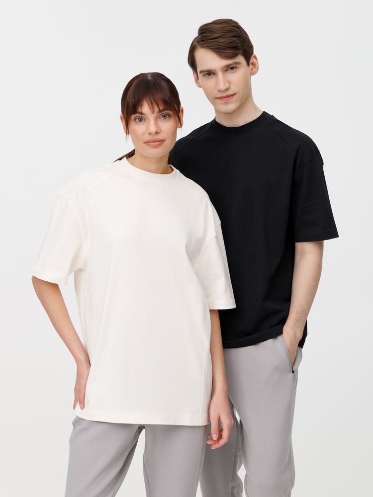 Футболка оверсайз унисекс Sideline, молочно-белая — изображение 17