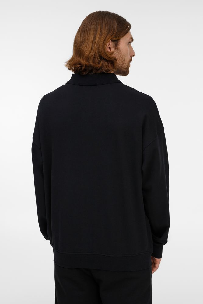 Свитшот оверсайз унисекс S6, черный — изображение 7