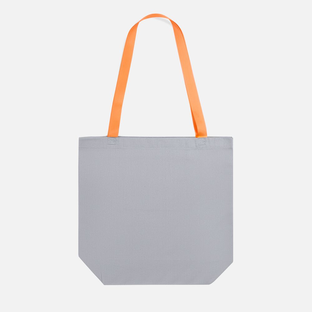 Шопер B5, серый с оранжевыми ручками — изображение 3