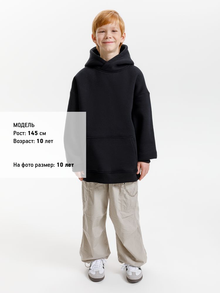 Худи детское оверсайз Junipero, черное — изображение 10