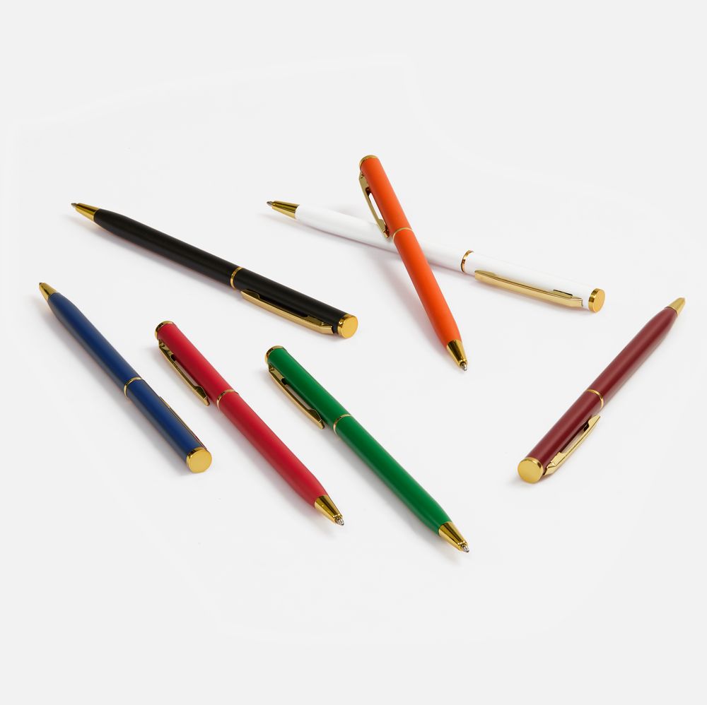 Ручка шариковая Hotel Gold, ver.2, матовая бордовая — изображение 6