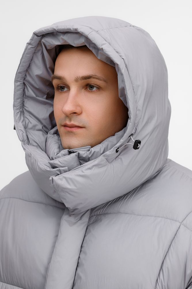 Пуховик унисекс Kapsula, серый — изображение 13