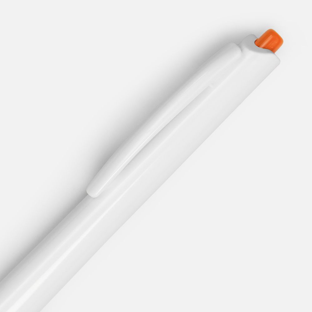 Ручка шариковая Tick, белая с оранжевым — изображение 4