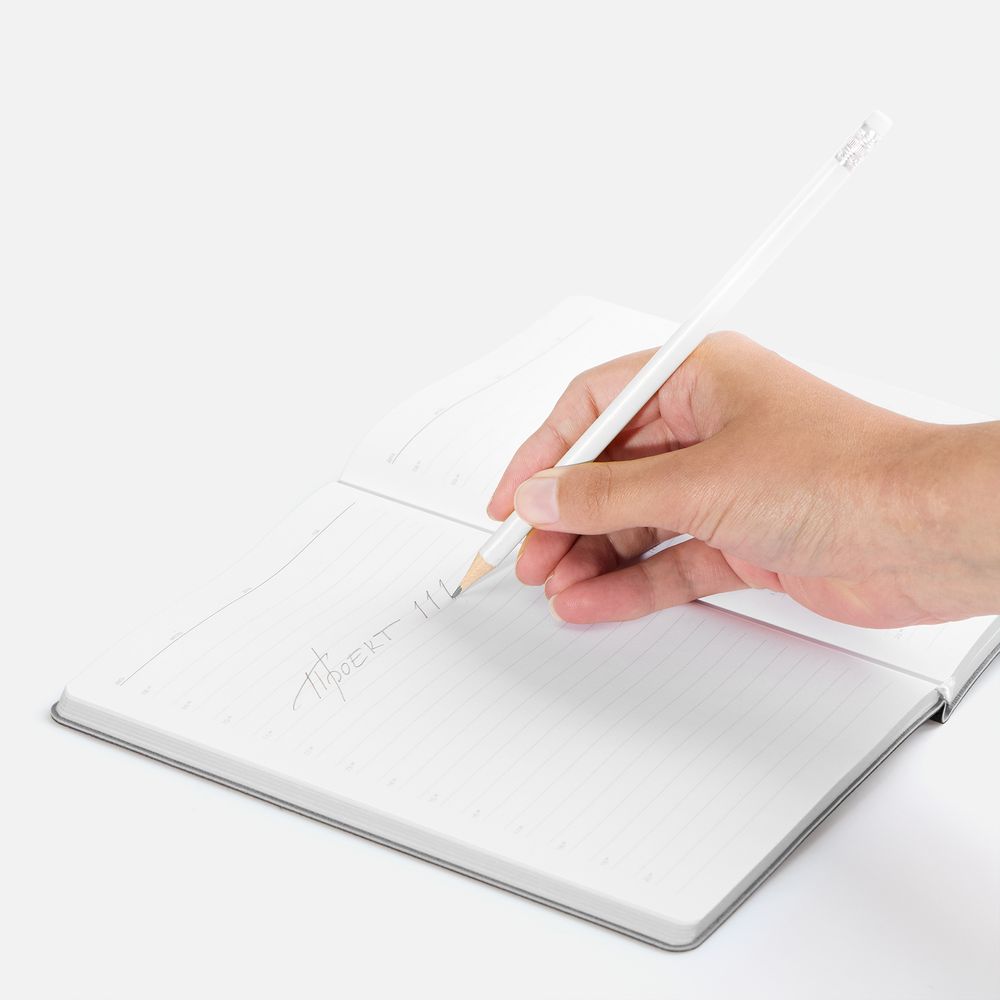 Карандаш простой Triangle с ластиком, белый — изображение 3