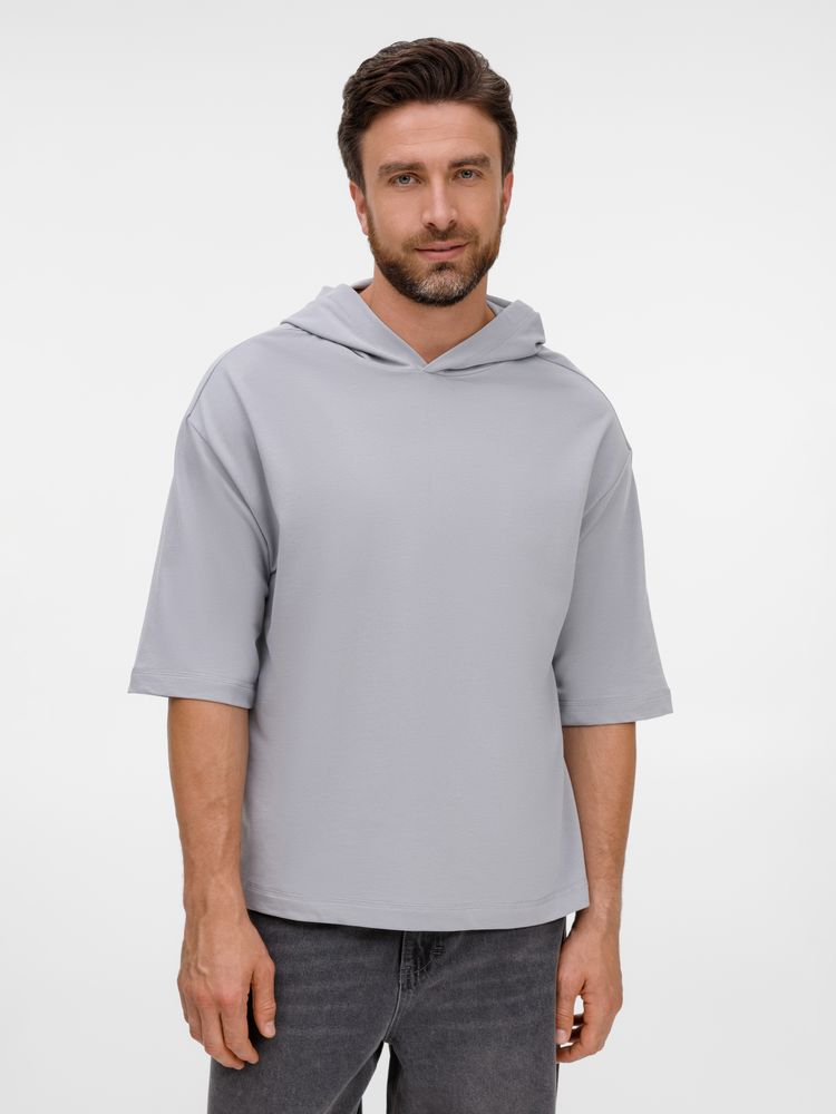 Футболка оверсайз унисекс с капюшоном Neofit, светло-серая