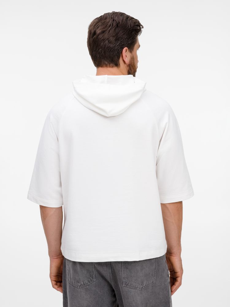 Футболка оверсайз унисекс с капюшоном Neofit, молочно-белая — изображение 16