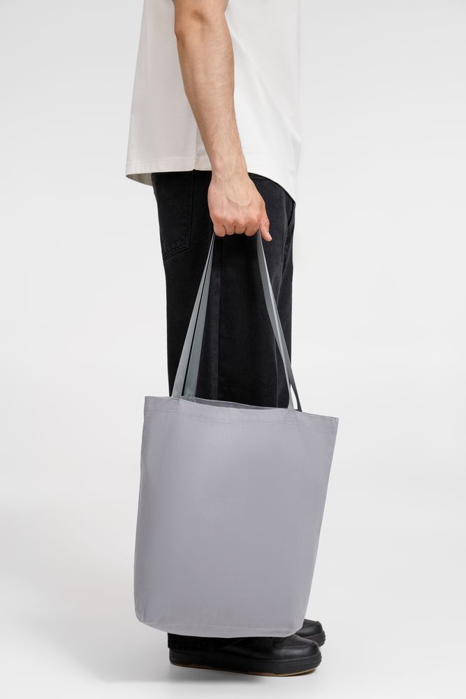 Шопер B5, серый с серыми ручками — изображение 4