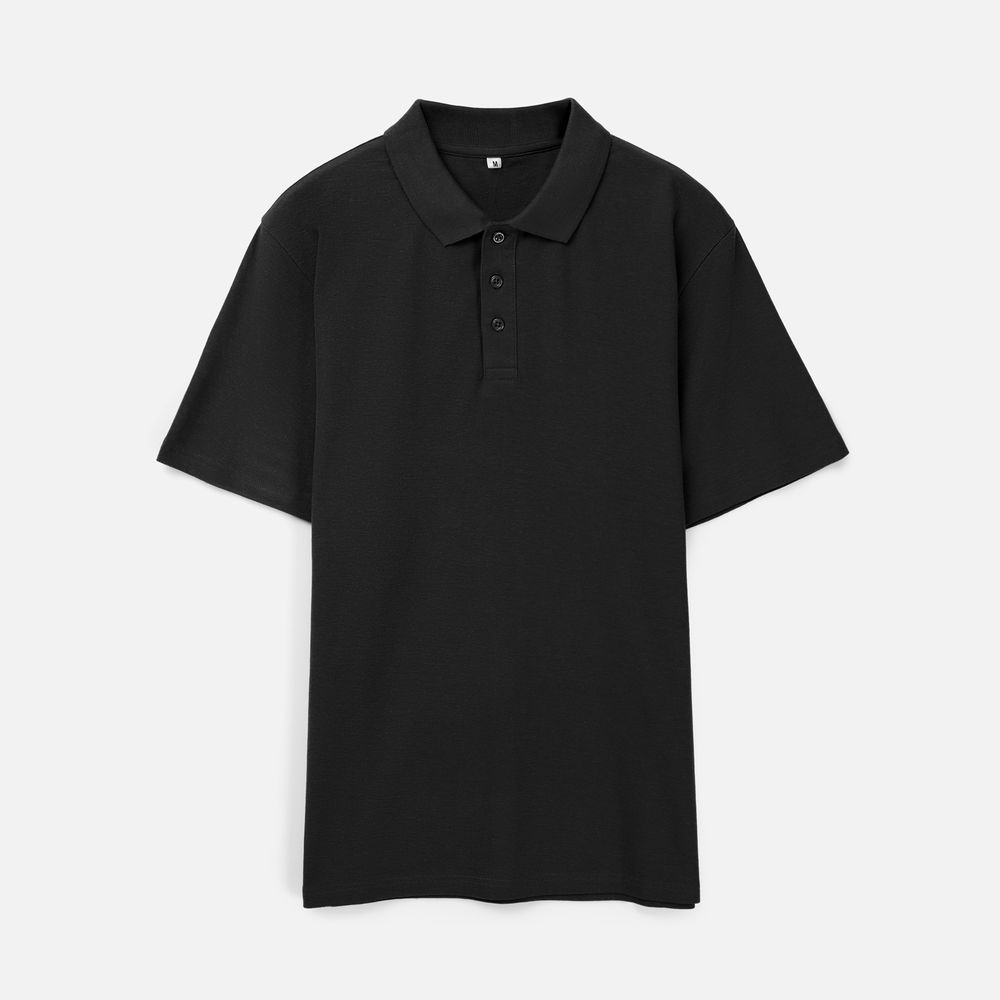 Рубашка поло унисекс Tervise, черная — изображение 3