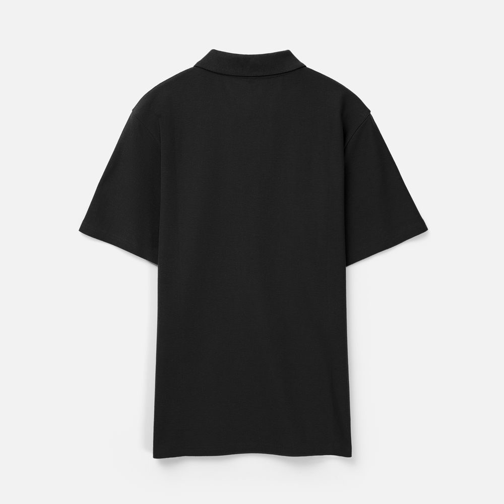 Рубашка поло унисекс Tervise, черная — изображение 4