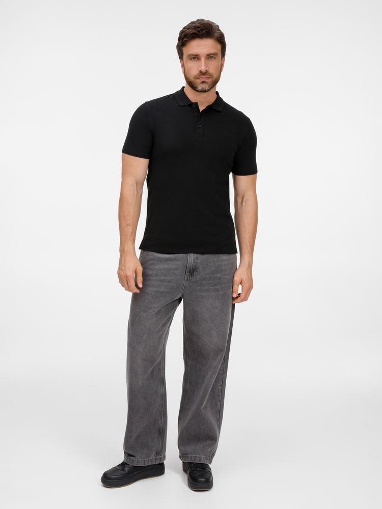 Рубашка поло унисекс Tervise, черная — изображение 10