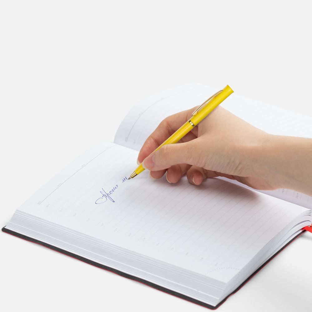 Ручка шариковая Euro Gold, желтая — изображение 5