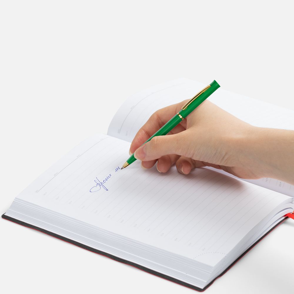 Ручка шариковая Euro Gold, зеленая — изображение 5