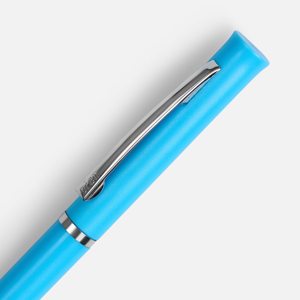 Ручка шариковая Euro Chrome, голубая — изображение 4