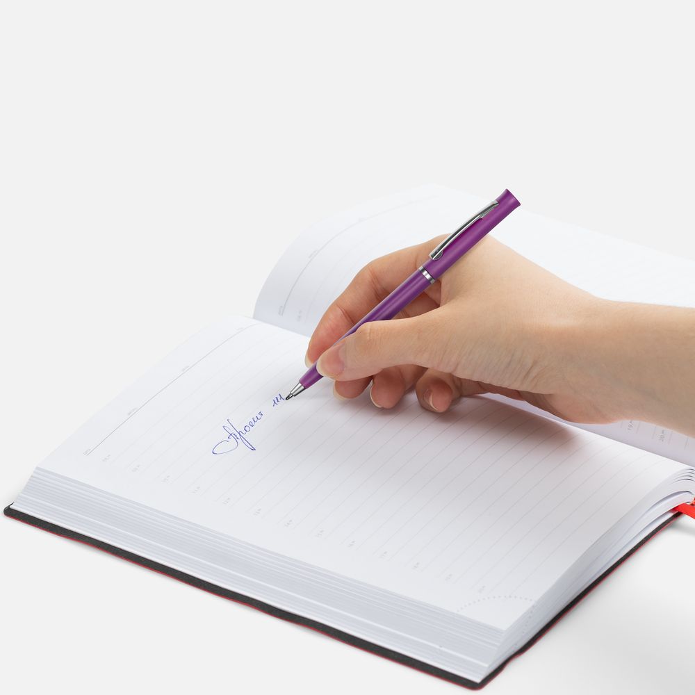 Ручка шариковая Euro Chrome, фиолетовая — изображение 5