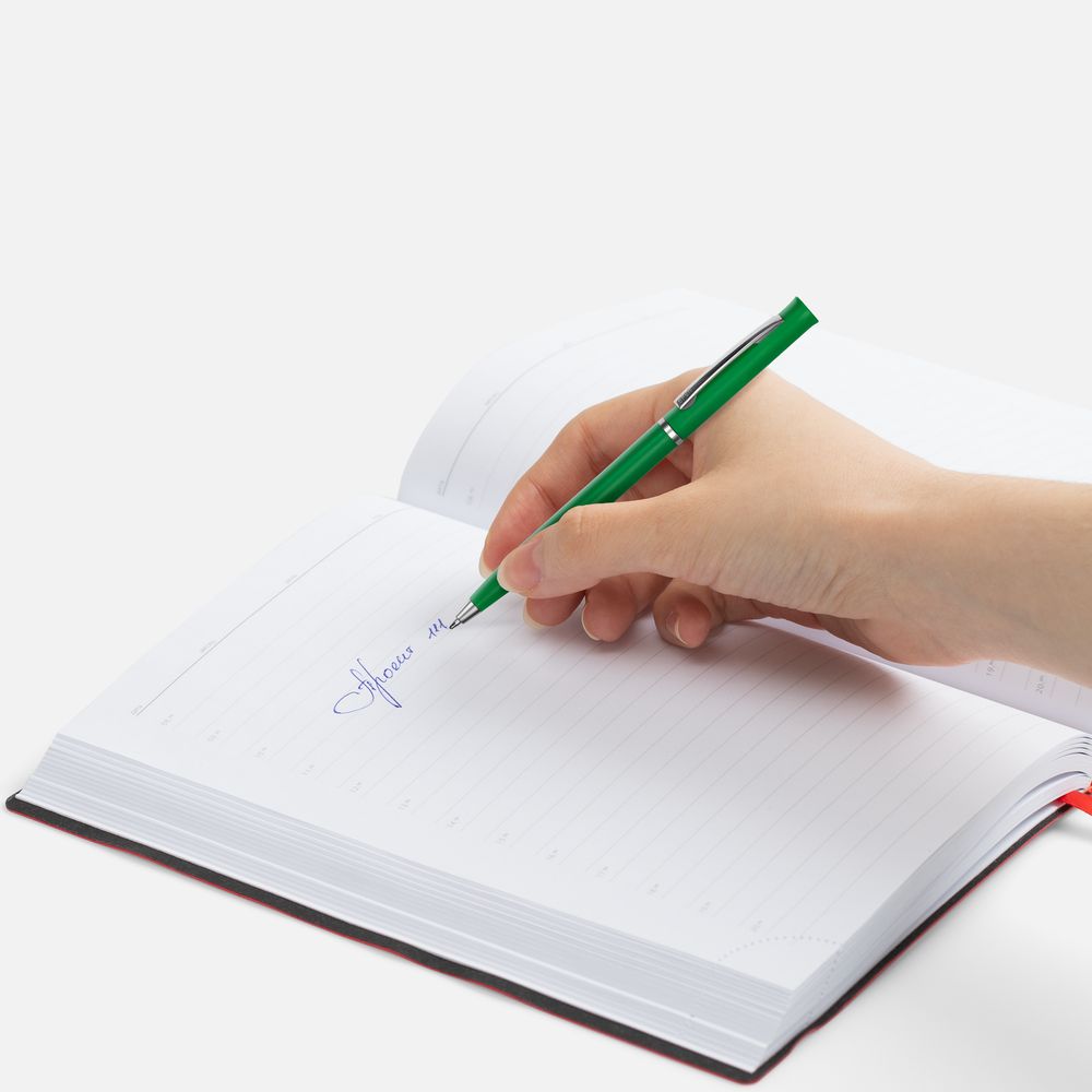 Ручка шариковая Euro Chrome, зеленая — изображение 5