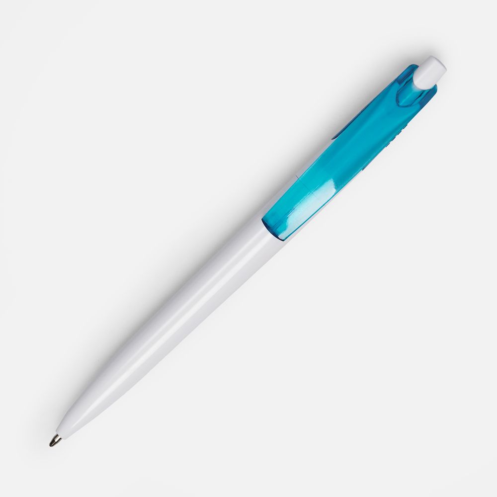 Ручка шариковая Bento, белая с голубым — изображение 3