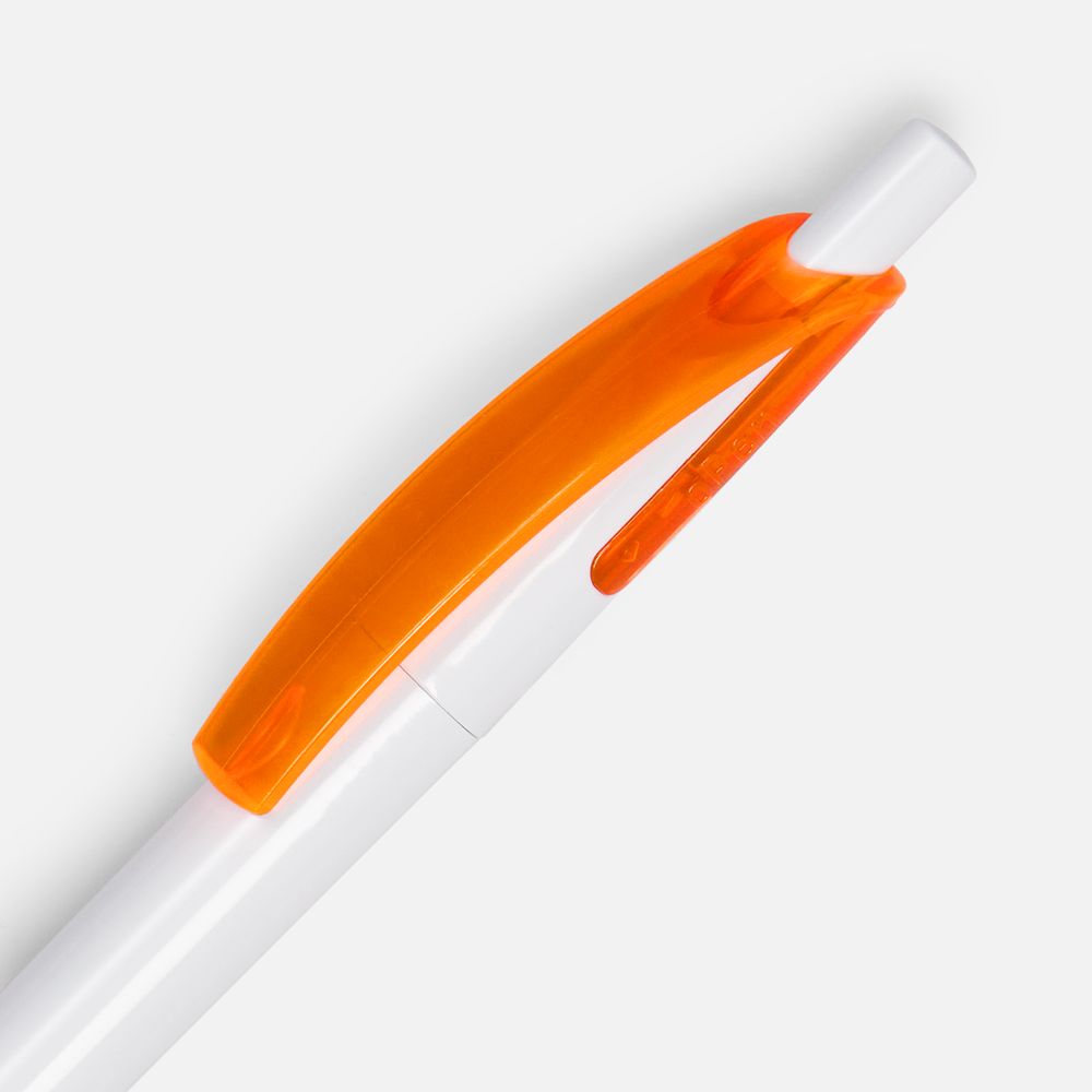 Ручка шариковая Bento, белая с оранжевым — изображение 5