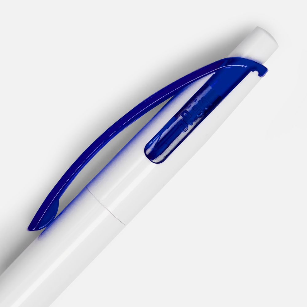 Ручка шариковая Bento, белая с синим — изображение 5