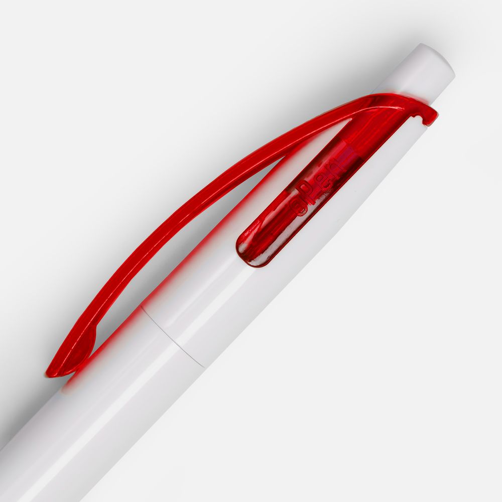 Ручка шариковая Bento, белая с красным — изображение 5